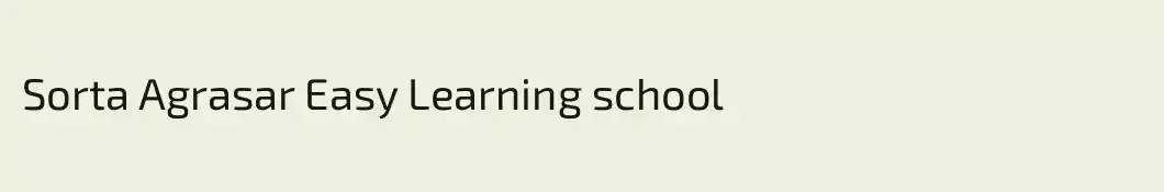 Sorta Agrasar Easy Learning school